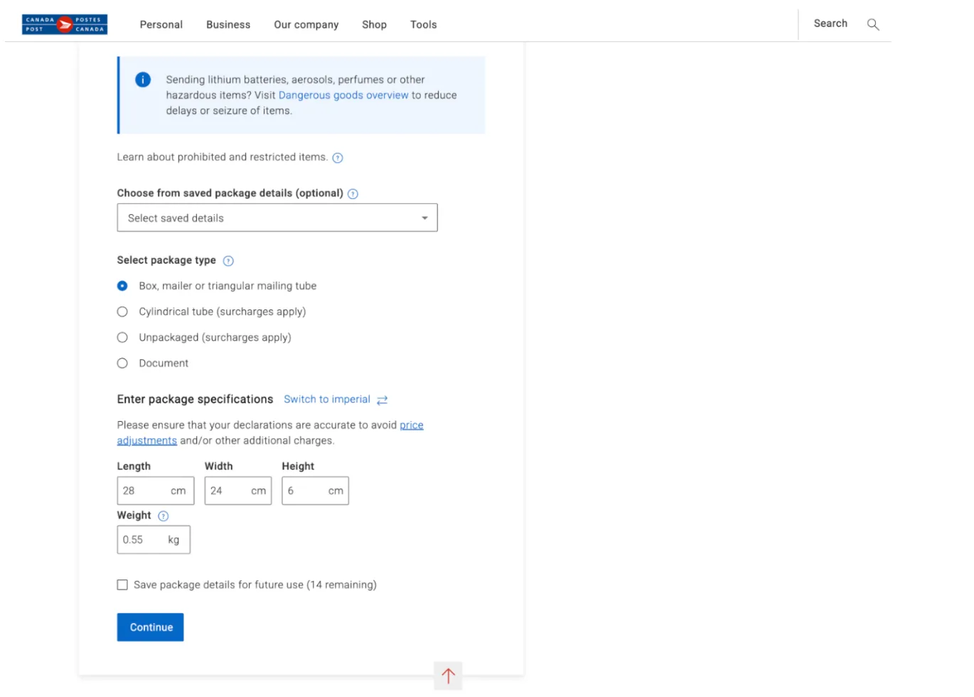 Shipping Manager flow